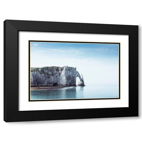 Porte d aval and Aiguille Rock Black Modern Wood Framed Art Print with Double Matting by Wuestenhagen, Dirk