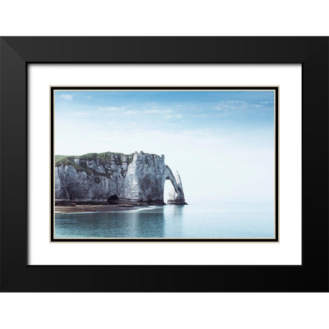 Porte d aval and Aiguille Rock Black Modern Wood Framed Art Print with Double Matting by Wuestenhagen, Dirk