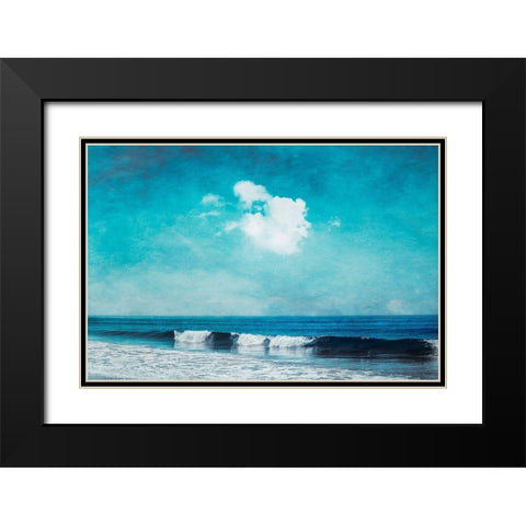 Sea Blues Black Modern Wood Framed Art Print with Double Matting by Wuestenhagen, Dirk