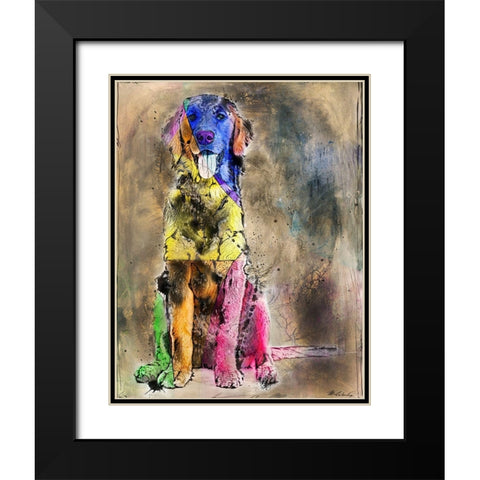 Happy No. 1 Black Modern Wood Framed Art Print with Double Matting by Wiley, Marta