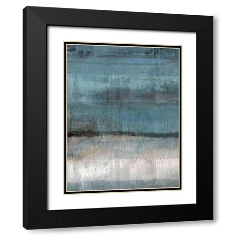 Study in Light Blue Black Modern Wood Framed Art Print with Double Matting by Wiley, Marta