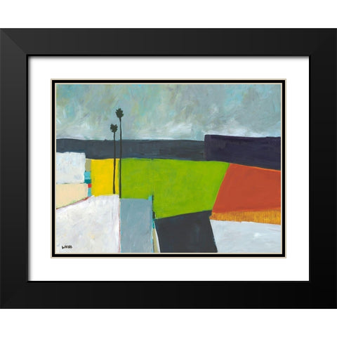 Composed Earth Black Modern Wood Framed Art Print with Double Matting by Weiss, Jan