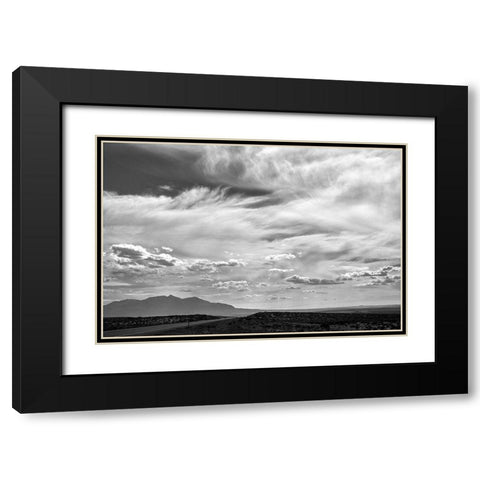 Utah Skies Black Modern Wood Framed Art Print with Double Matting by White, Lynda