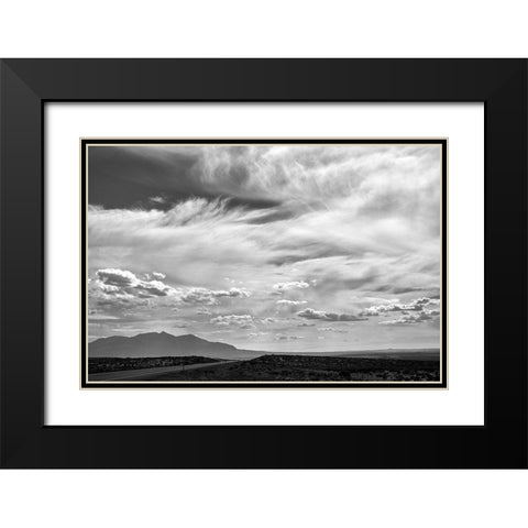 Utah Skies Black Modern Wood Framed Art Print with Double Matting by White, Lynda