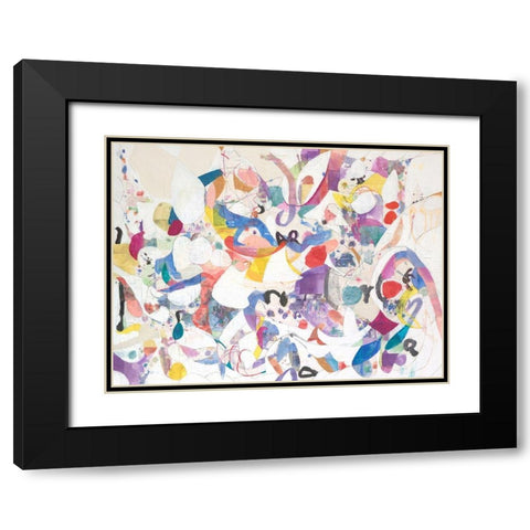 Papers No. 6 Black Modern Wood Framed Art Print with Double Matting by Wheeler, Erin McClusky