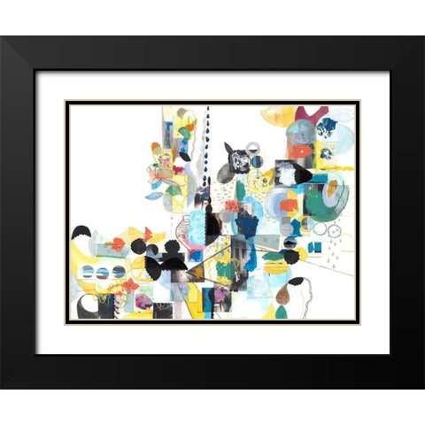 Papers No. 20 Black Modern Wood Framed Art Print with Double Matting by Wheeler, Erin McClusky