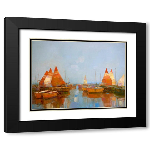Gateway Harbor Park Black Modern Wood Framed Art Print with Double Matting by Yeremyan, Vahe