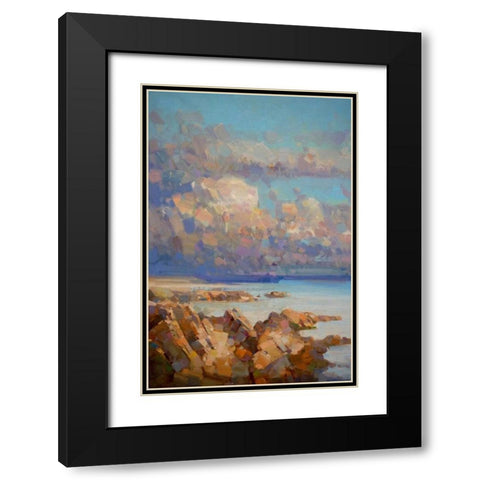 The Cliffs Black Modern Wood Framed Art Print with Double Matting by Yeremyan, Vahe