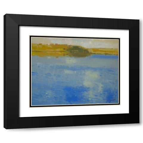 Lakeside Black Modern Wood Framed Art Print with Double Matting by Yeremyan, Vahe