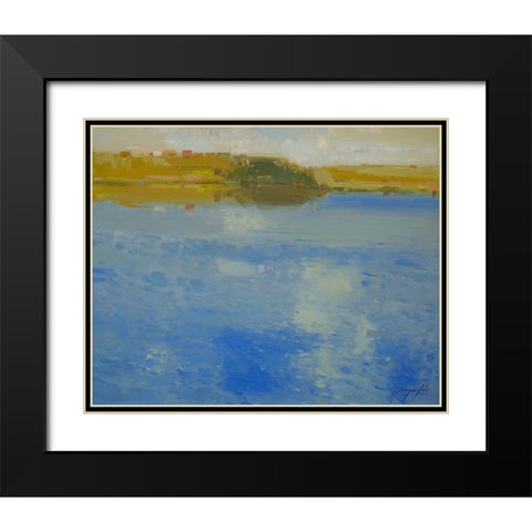 Lakeside Black Modern Wood Framed Art Print with Double Matting by Yeremyan, Vahe