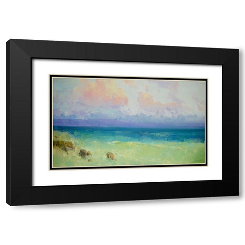 Ocean Side - Pacific Highway Black Modern Wood Framed Art Print with Double Matting by Yeremyan, Vahe