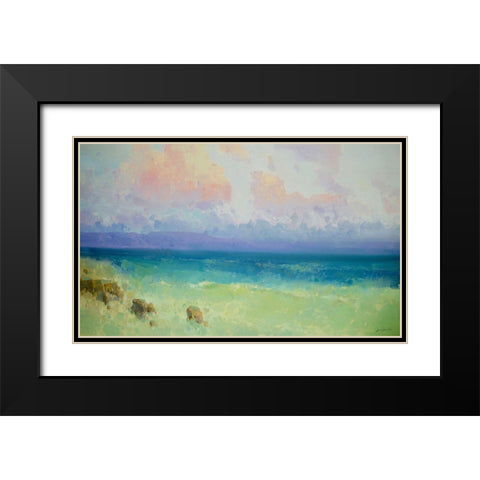 Ocean Side - Pacific Highway Black Modern Wood Framed Art Print with Double Matting by Yeremyan, Vahe