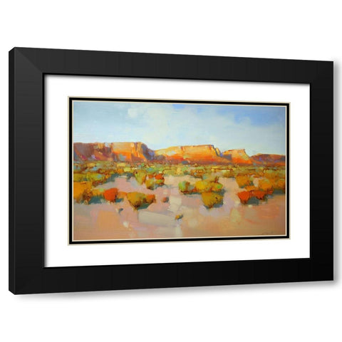 Canyon View Black Modern Wood Framed Art Print with Double Matting by Yeremyan, Vahe