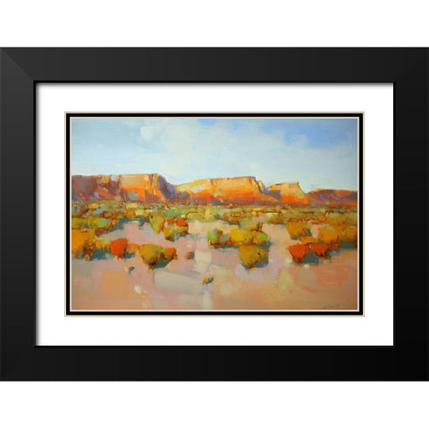 Canyon View Black Modern Wood Framed Art Print with Double Matting by Yeremyan, Vahe