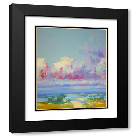 Purple Clouds Black Modern Wood Framed Art Print with Double Matting by Yeremyan, Vahe
