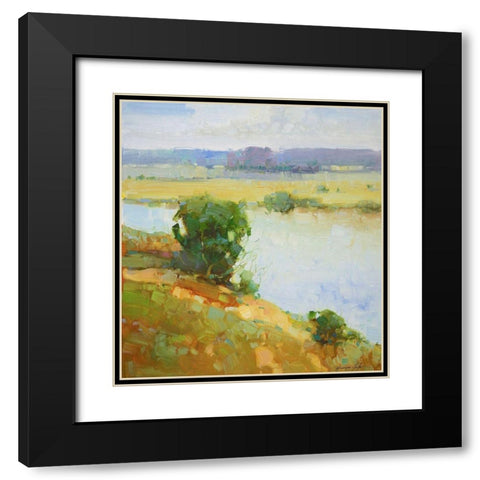 Riverside Black Modern Wood Framed Art Print with Double Matting by Yeremyan, Vahe