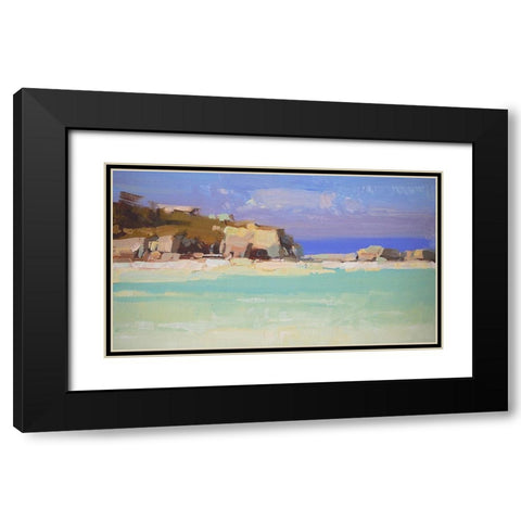 Southbay Island Black Modern Wood Framed Art Print with Double Matting by Yeremyan, Vahe