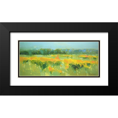 Meadow - Panel Black Modern Wood Framed Art Print with Double Matting by Yeremyan, Vahe