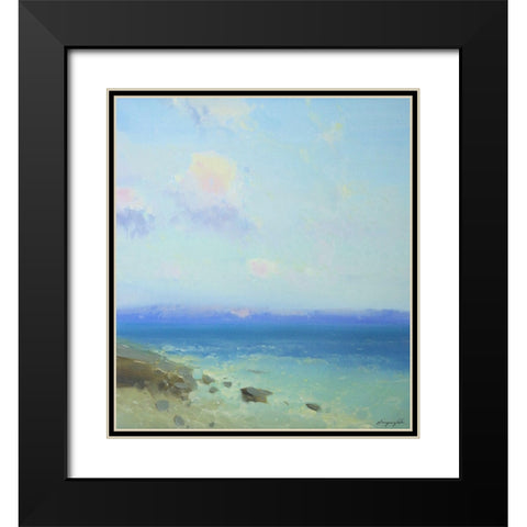 Ocean Side 2 Black Modern Wood Framed Art Print with Double Matting by Yeremyan, Vahe