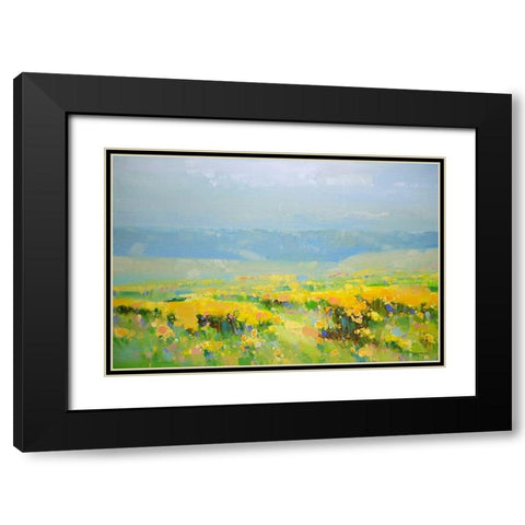 Yellow Valley Black Modern Wood Framed Art Print with Double Matting by Yeremyan, Vahe