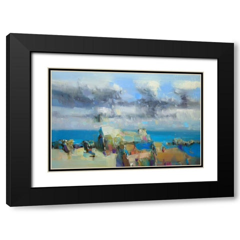 Big Sur Black Modern Wood Framed Art Print with Double Matting by Yeremyan, Vahe