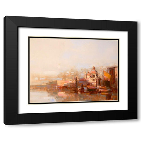 Venice Black Modern Wood Framed Art Print with Double Matting by Yeremyan, Vahe
