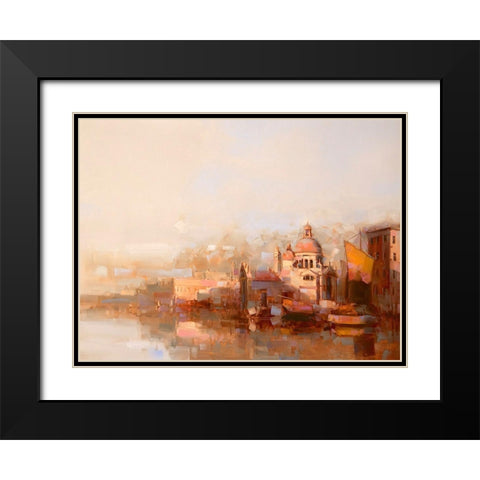 Venice Black Modern Wood Framed Art Print with Double Matting by Yeremyan, Vahe