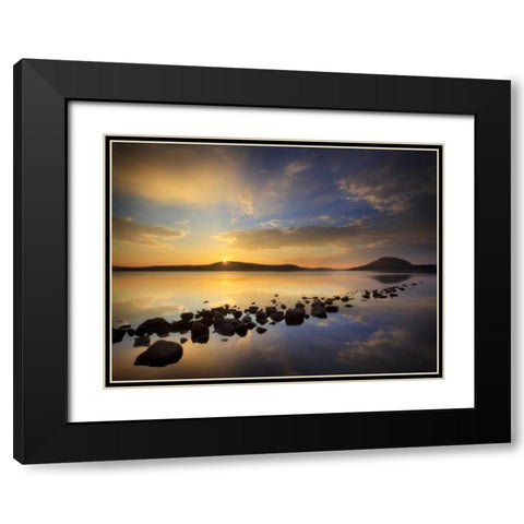 Glass Black Modern Wood Framed Art Print with Double Matting by Zephyr, Patrick