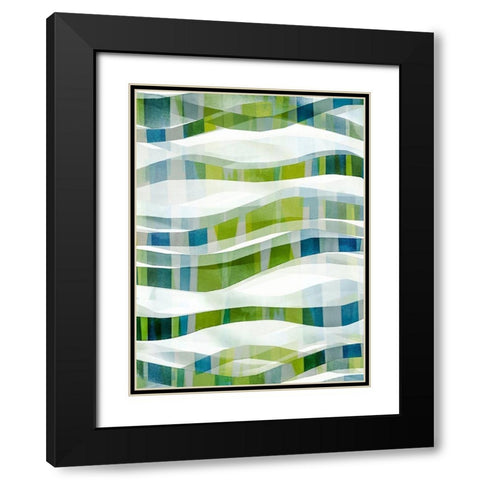 It Goes In Waves No. 1 Black Modern Wood Framed Art Print with Double Matting by Zinna, Lisa