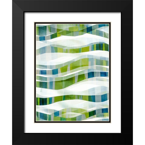 It Goes In Waves No. 1 Black Modern Wood Framed Art Print with Double Matting by Zinna, Lisa