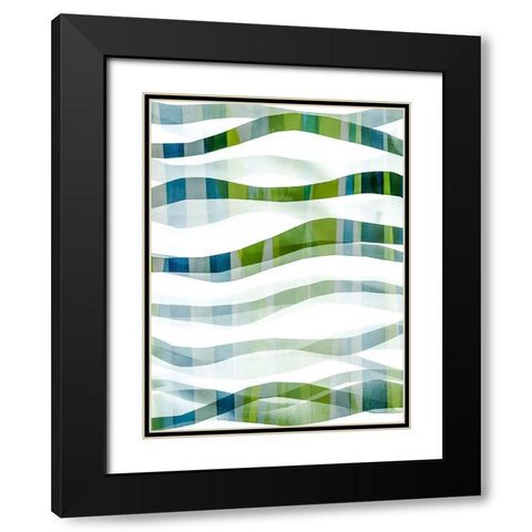 It Goes In Waves No. 2 Black Modern Wood Framed Art Print with Double Matting by Zinna, Lisa