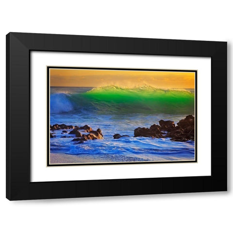 Backlit Black Modern Wood Framed Art Print with Double Matting by Zephyr, Patrick