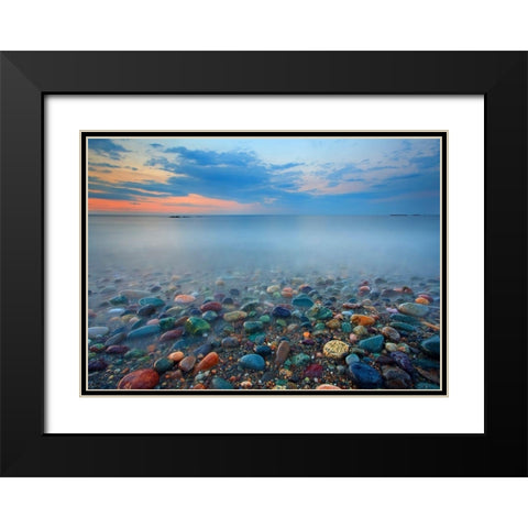 Candy Coast Black Modern Wood Framed Art Print with Double Matting by Zephyr, Patrick
