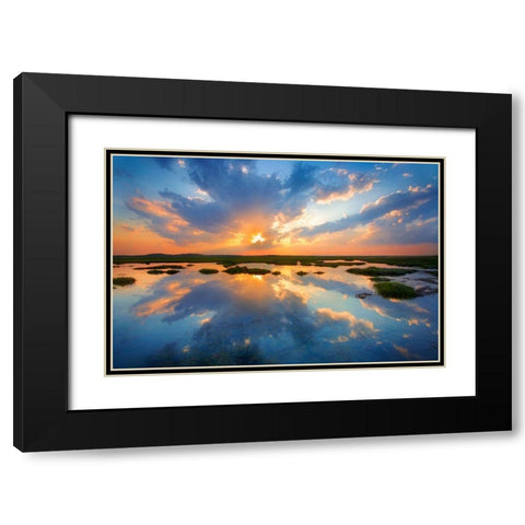 Plum Island Black Modern Wood Framed Art Print with Double Matting by Zephyr, Patrick
