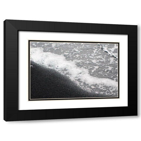 Black Sand No. 1 Black Modern Wood Framed Art Print with Double Matting by Zinna, Lisa