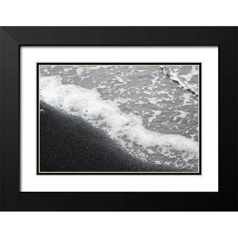 Black Sand No. 1 Black Modern Wood Framed Art Print with Double Matting by Zinna, Lisa
