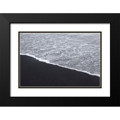 Black Sand No. 2 Black Modern Wood Framed Art Print with Double Matting by Zinna, Lisa