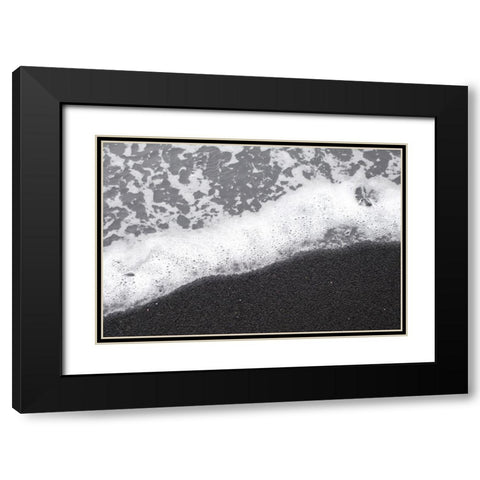 Black Sand No. 3 Black Modern Wood Framed Art Print with Double Matting by Zinna, Lisa