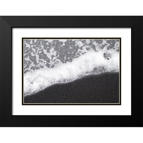 Black Sand No. 3 Black Modern Wood Framed Art Print with Double Matting by Zinna, Lisa
