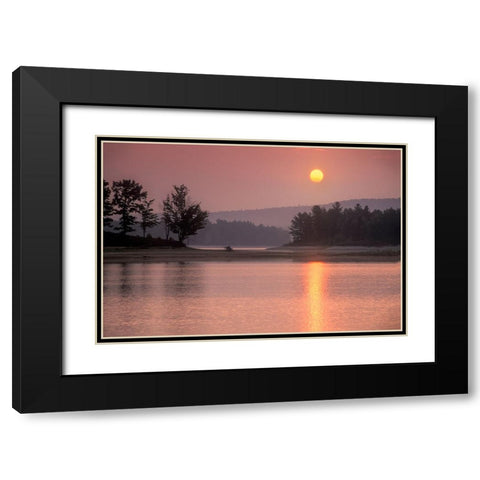 Morning Shimmer Black Modern Wood Framed Art Print with Double Matting by Zephyr, Patrick