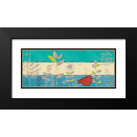 Le Jardin Press Panel I Black Modern Wood Framed Art Print with Double Matting by Pinto, Patricia