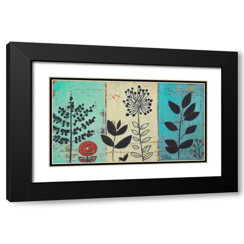 Le Jardin I Black Modern Wood Framed Art Print with Double Matting by Pinto, Patricia