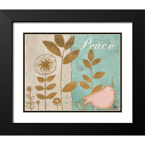 Le Pastel Jardin II Black Modern Wood Framed Art Print with Double Matting by Pinto, Patricia