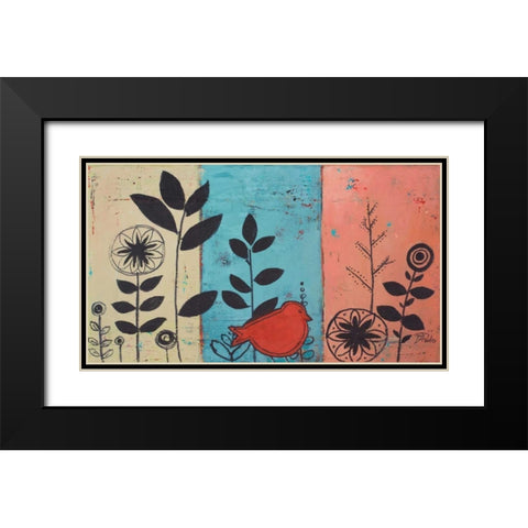 Le Jardin II Black Modern Wood Framed Art Print with Double Matting by Pinto, Patricia