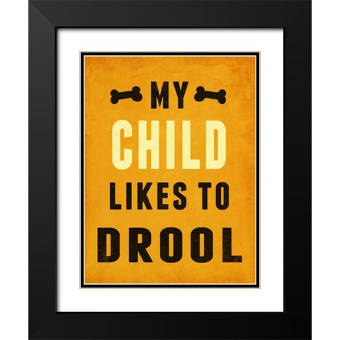 Paw Kids IV Black Modern Wood Framed Art Print with Double Matting by SD Graphics Studio