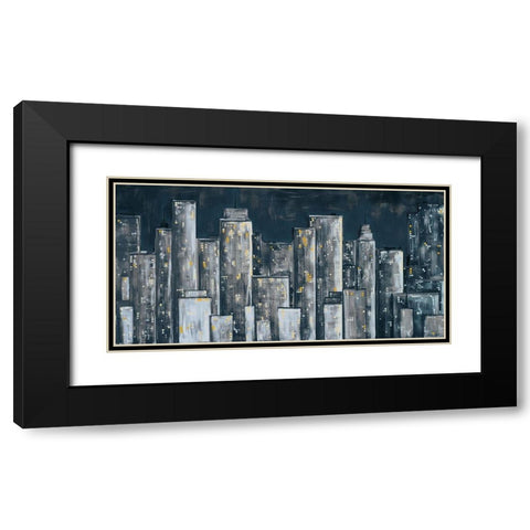 City Eclipse Black Modern Wood Framed Art Print with Double Matting by Ritter, Gina