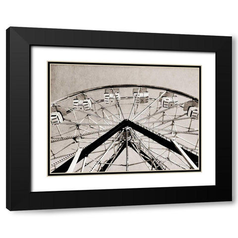 Ferris Wheel Black Modern Wood Framed Art Print with Double Matting by Peck, Gail