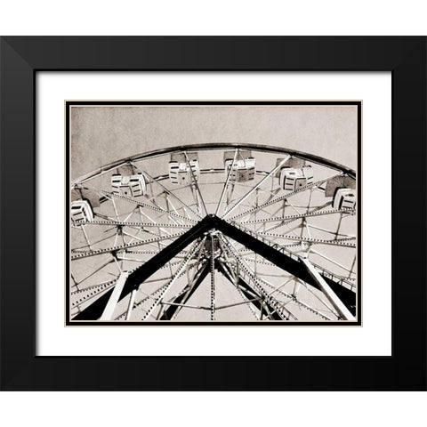 Ferris Wheel Black Modern Wood Framed Art Print with Double Matting by Peck, Gail