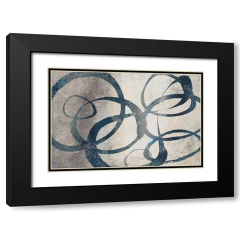 Organic Rings I Black Modern Wood Framed Art Print with Double Matting by Loreth, Lanie