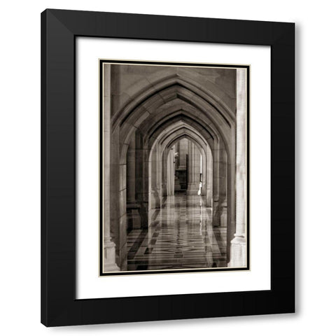Hallway Reflections Black Modern Wood Framed Art Print with Double Matting by Mansfield, Kathy